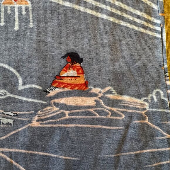 RARE Vintage JC Penny Womens Tops Native American Southwest Motif Monument Valle - Picture 5 of 6